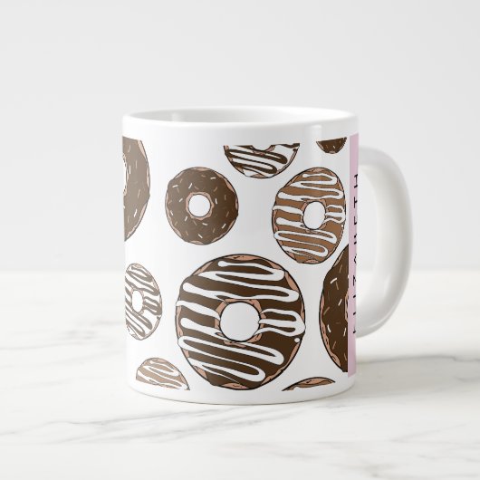 Schokolade Donuts, Karamellabüsse, Icing, Ihr Name Jumbo-Tasse (Vorderseite Rechts)