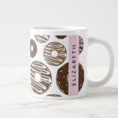 Schokolade Donuts, Karamellabüsse, Icing, Ihr Name Jumbo-Tasse (Rechts)