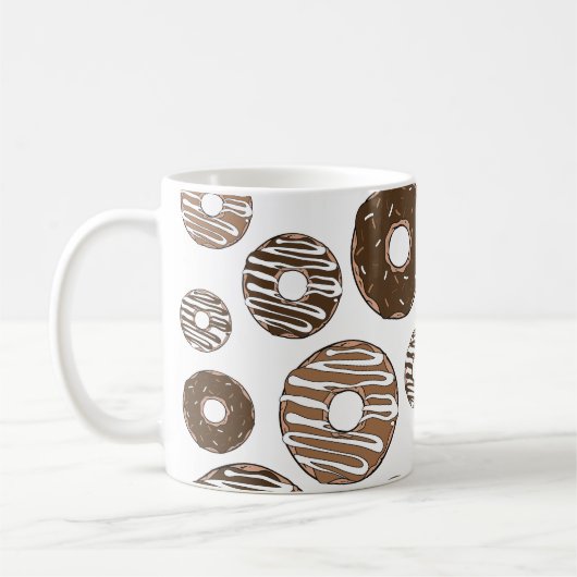 Schokolade Donuts, Karamellabüsse, Icing, Ihr Name Kaffeetasse (Links)