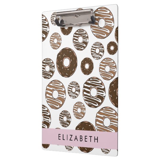 Schokolade Donuts, Karamellabüsse, Icing, Ihr Name Klemmbrett (Links)