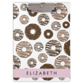 Schokolade Donuts, Karamellabüsse, Icing, Ihr Name Klemmbrett (Vorderseite)