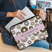 Schokolade Donuts, Karamellabüsse, Icing, Ihr Name Laptopschutzhülle