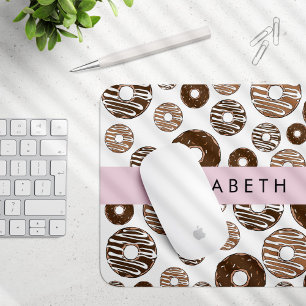 Schokolade Donuts, Karamellabüsse, Icing, Ihr Name Mousepad