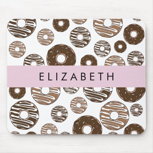 Schokolade Donuts, Karamellabüsse, Icing, Ihr Name Mousepad (Vorne)