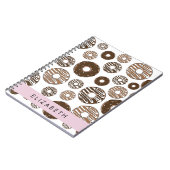 Schokolade Donuts, Karamellabüsse, Icing, Ihr Name Notizblock (Linke Seite)