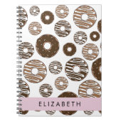 Schokolade Donuts, Karamellabüsse, Icing, Ihr Name Notizblock (Vorderseite)