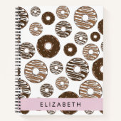 Schokolade Donuts, Karamellabüsse, Icing, Ihr Name Notizblock (Vorderseite)