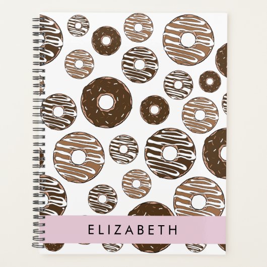 Schokolade Donuts, Karamellabüsse, Icing, Ihr Name Planer (Vorderseite)