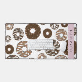 Schokolade Donuts, Karamellabüsse, Icing, Ihr Name Schreibtischunterlage (Tastatur & Maus)