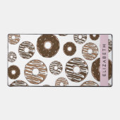 Schokolade Donuts, Karamellabüsse, Icing, Ihr Name Schreibtischunterlage (Vorderseite)