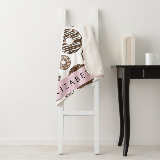 Schokolade Donuts, Karamellabüsse, Icing, Ihr Name Sherpadecke (Beispiel)