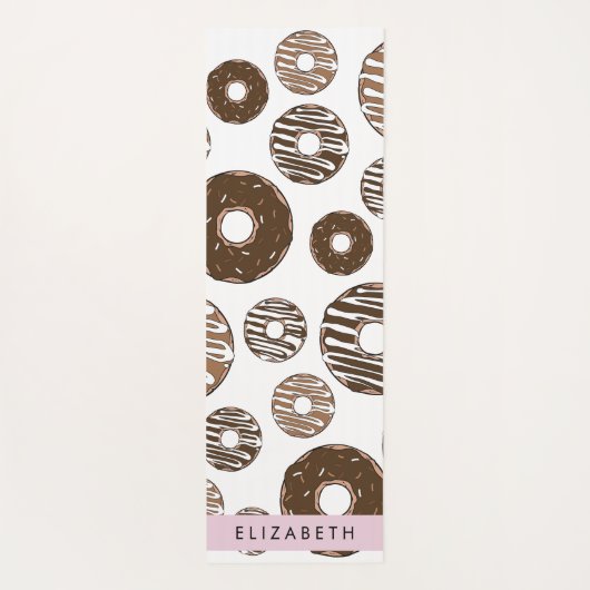 Schokolade Donuts, Karamellabüsse, Icing, Ihr Name Yogamatte (Rückseite)