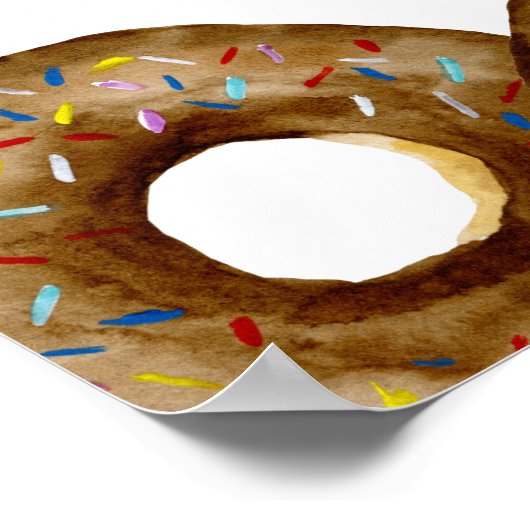 Schokolade Donuts Kinderdusche Willkommen Poster (Ecke)