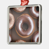 Schokolade Donuts mit Sprinklen Weihnachten Ornament Aus Metall (Links)