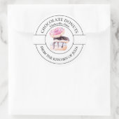 Schokolade-Donuts Runder Aufkleber (Tasche)