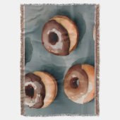 Schokolade Donuts Wasserfarbe Decke (Vorderseite Vertikal)