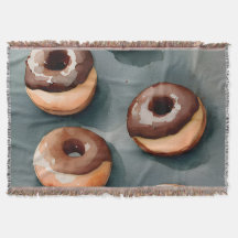 Schokolade Donuts Wasserfarbe