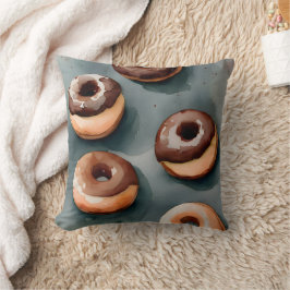 Schokolade Donuts Wasserfarbe Kissen