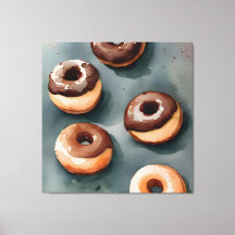 Schokolade Donuts Wasserfarbe
