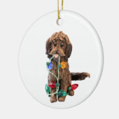 Schokolade Doodle Dog Ornament (Links)