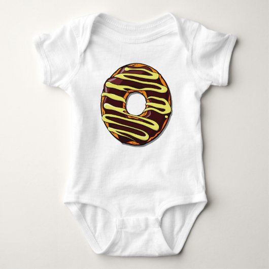 Schokolade, Doughnut, Zuckerguss, Glaze, Icing Baby Strampler (Vorderseite)
