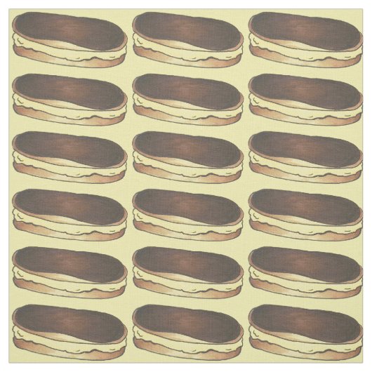 Schokolade Eclair Custard Dessert Backwaren Stoff (Muster)