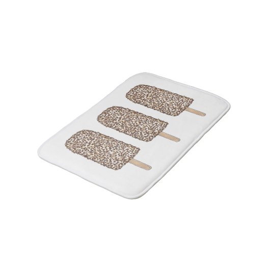 Schokolade Eclair Ice Cream Pop Popsicle Feinschme Badematte (Schrägansicht)