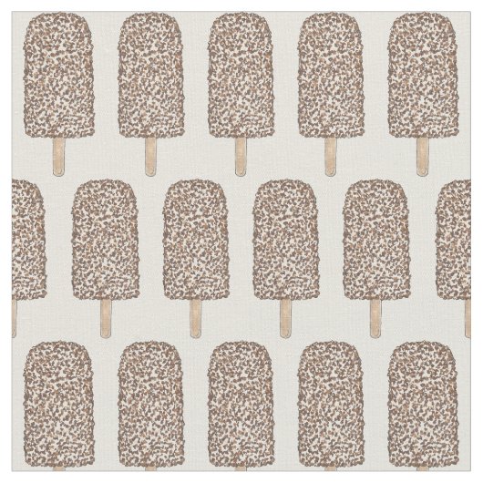Schokolade Eclair Ice Cream Pop Popsicles Fabric Stoff (Nahaufnahme)