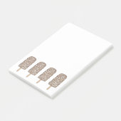 Schokolade Eclair Ice Cream Popsicles Post-it Klebezettel (angewinkelt)