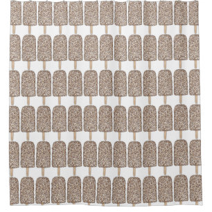 Schokolade Eclair Ice Creme Popsicle Duschvorhang