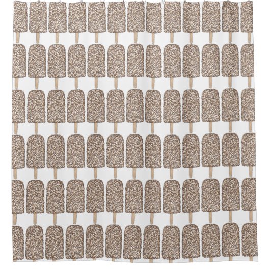 Schokolade Eclair Ice Creme Popsicle Duschvorhang (Vorderseite)