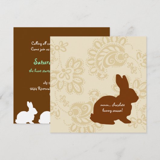 Schokolade Einladung (Vorne/Hinten)