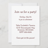 Schokolade Einladung (Rückseite)