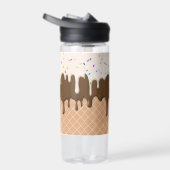 Schokolade-Eis-Creme Waffelkon-Monogramm Trinkflasche (Rechts)