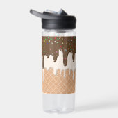 Schokolade-Eis-Creme Waffelkon-Monogramm Trinkflasche (Rechts)
