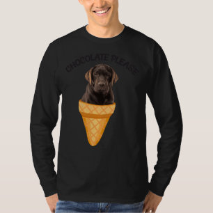 Schokolade-Eis-Schokolade-Labrador-Retriever-Hund  T-Shirt