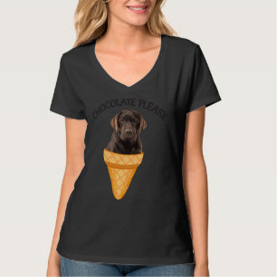 Schokolade-Eis-Schokolade-Labrador-Retriever-Hund T-Shirt