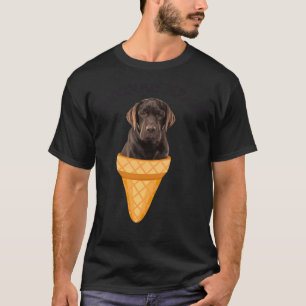 Schokolade-Eis-Schokolade-Labrador-Retriever-Hund  T-Shirt