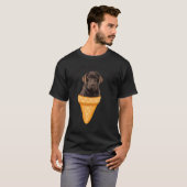 Schokolade-Eis-Schokolade-Labrador-Retriever-Hund  T-Shirt (Vorne ganz)