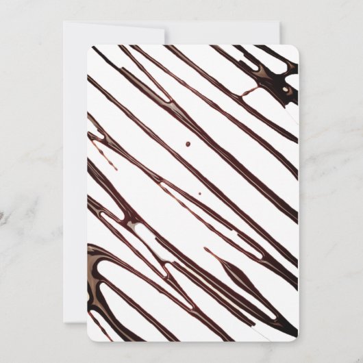 Schokolade-Eiscreme auf WaffelBrautparty Einladung (Rückseite)