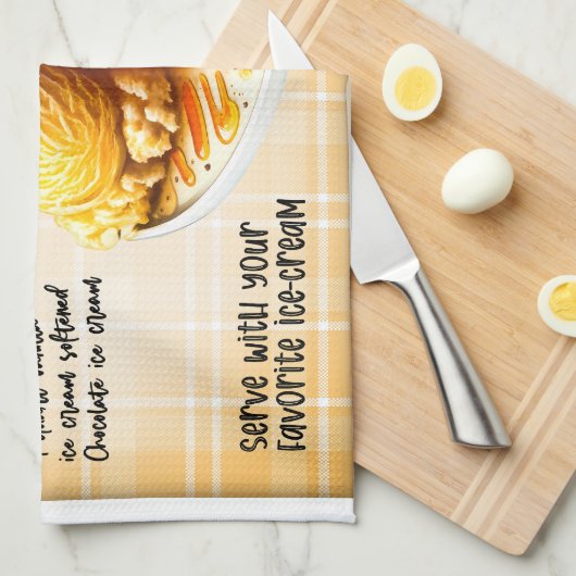 Schokolade Eiscreme Geschirrtuch (Viertel Falte)