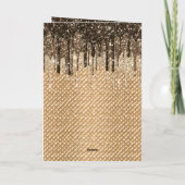 Schokolade Eiscreme Glitzer Tropfen Geburtstag Karte (Rückseite)