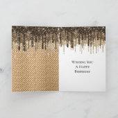 Schokolade Eiscreme Glitzer Tropfen Geburtstag Karte (Innenseite)