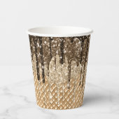 Schokolade Eiscreme Glitzer Tropfen Geburtstag Pappbecher (Rückseite)