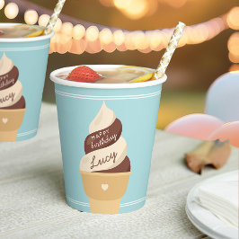 Schokolade Eiscreme Kindergeburtstag Party Foto Einladung