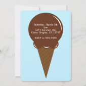 Schokolade Eiscreme Kon-Party Einladungen (Rückseite)