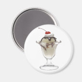 Schokolade Eiscreme Sundae Magnet (Vorderseite/Rückseite)