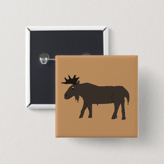 Schokolade Elch Button (Vorne & Hinten)