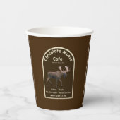 Schokolade Elch Café Papierkäppchen Pappbecher (Vorderseite)