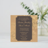 Schokolade Elegance Hochzeit Einladungen (Stehend Vorderseite)